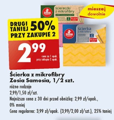 Ścierka z mikrofibry eco Zosia samosia promocja