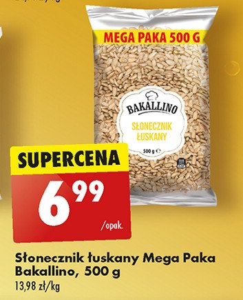 Słonecznik łuskany Bakallino promocja w Biedronka