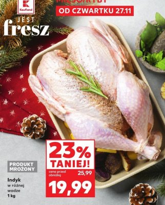 Indyk mrożony 1 kg promocja w Kaufland
