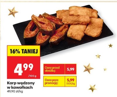 Karp wędzony w kawałkach promocja w Biedronka