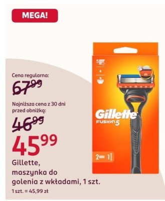 Maszynka do golenia Gillette, z wkładami, 1 szt. promocja w Rossmann