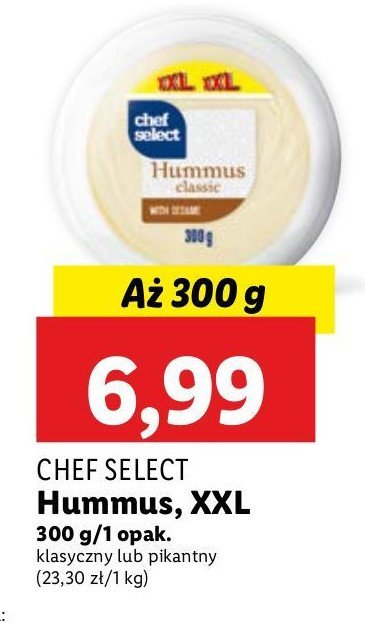 Hummus z chilli Chef select promocja