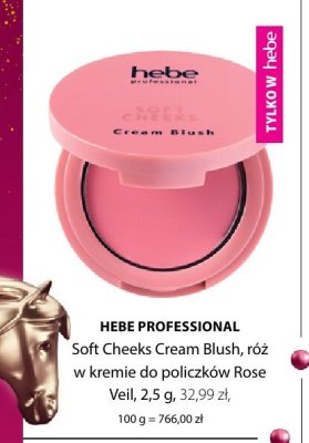Róż Soft Cheeks Cream Blush Rose Veil HEBE PROFESSIONAL promocja w Hebe