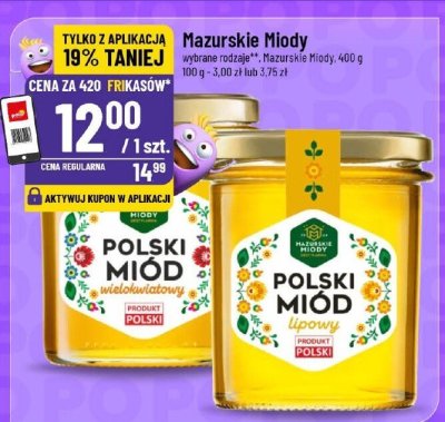 Miód Polski Miód wielokwiatowy lub lipowy promocja w POLOmarket