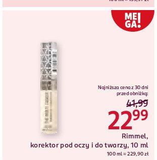 Korektor pod oczy i do twarzy 010 porcelain RIMMEL MULTI-TASKER CONCEALER promocja w Rossmann