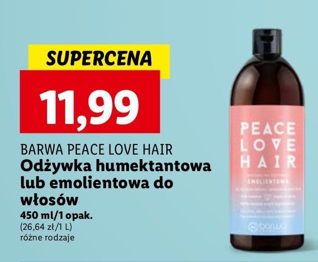 Odżywka do włosów humektantowa Barwa peace love hair promocja