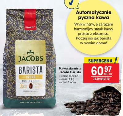 Kawa ziarnista Jacobs Barista promocja w Makro