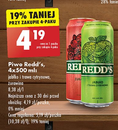 Piwo Redd's promocja