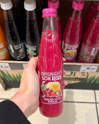 Sok 100% jabłko-liczi-pitaja 330 ml promocja w Intermarche