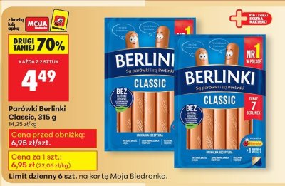 Par贸wki classic Morliny berlinki mini promocja w Biedronka