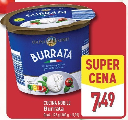 Ser burrata Cucina nobile promocja