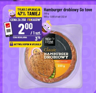 Hamburger drobiowy Go tove promocja w POLOmarket