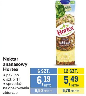 Nektar ananasowy Hortex promocja w Makro