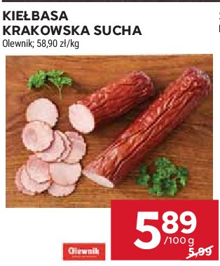 Kiełbasa krakowska sucha Olewnik promocja