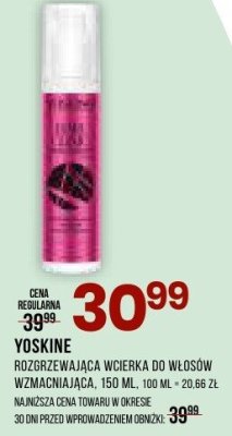 Wcierka do włosów YOSKINE rozgrzewająca wzmacniająca 150 ML promocja w Drogerie Natura