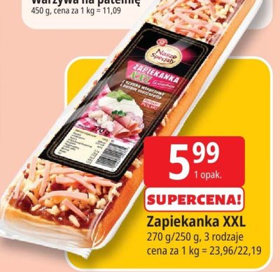 Zapiekanka XXL Nasze Smakołyki promocja w Leclerc
