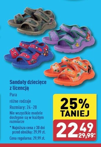 Sandały disney 24-28 promocja