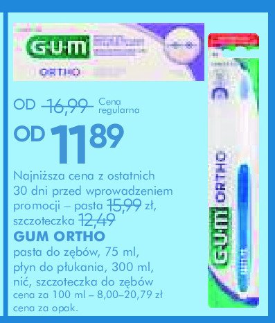 Nic dentystyczna 50 m GUM ORTHO promocja w Super-Pharm