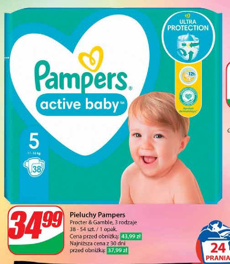 Pieluszki dla dzieci 5 Pampers active baby promocja