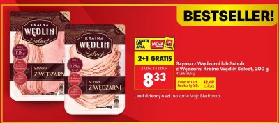 Schab Wędzony Kraina Wędlin Select 200g promocja w Biedronka