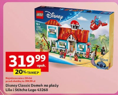 Disney Classic Domek na plaży Lilo i Stitcha Lego 43268 promocja w Auchan