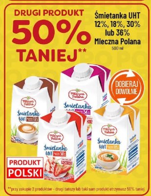 Śmietanka UHT 12% promocja w POLOmarket