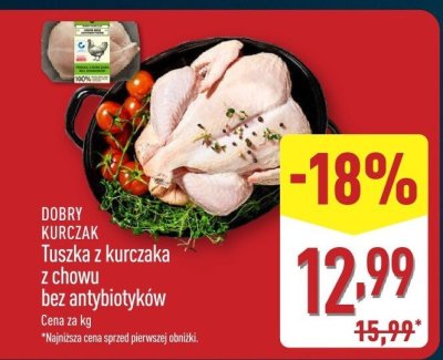 Tuszka z kurczaka z chowu bez antybiotyków promocja w Aldi