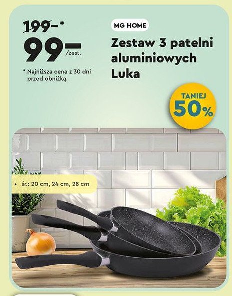 Zestaw patelni luka Mg home promocja