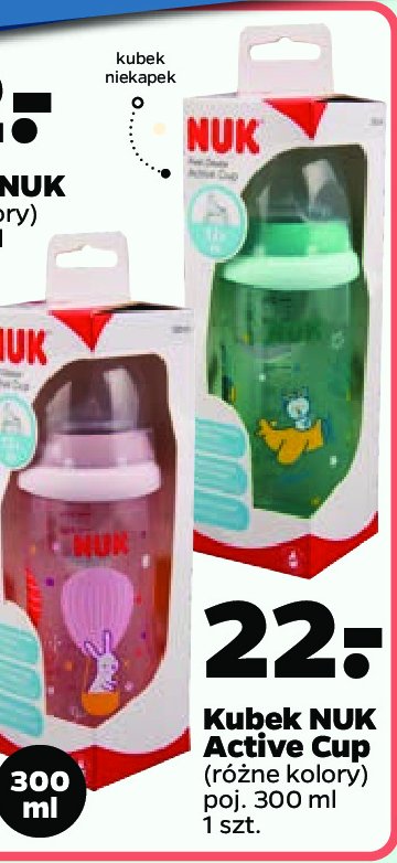 Kubek niekapek 300 ml active cup Nuk promocja