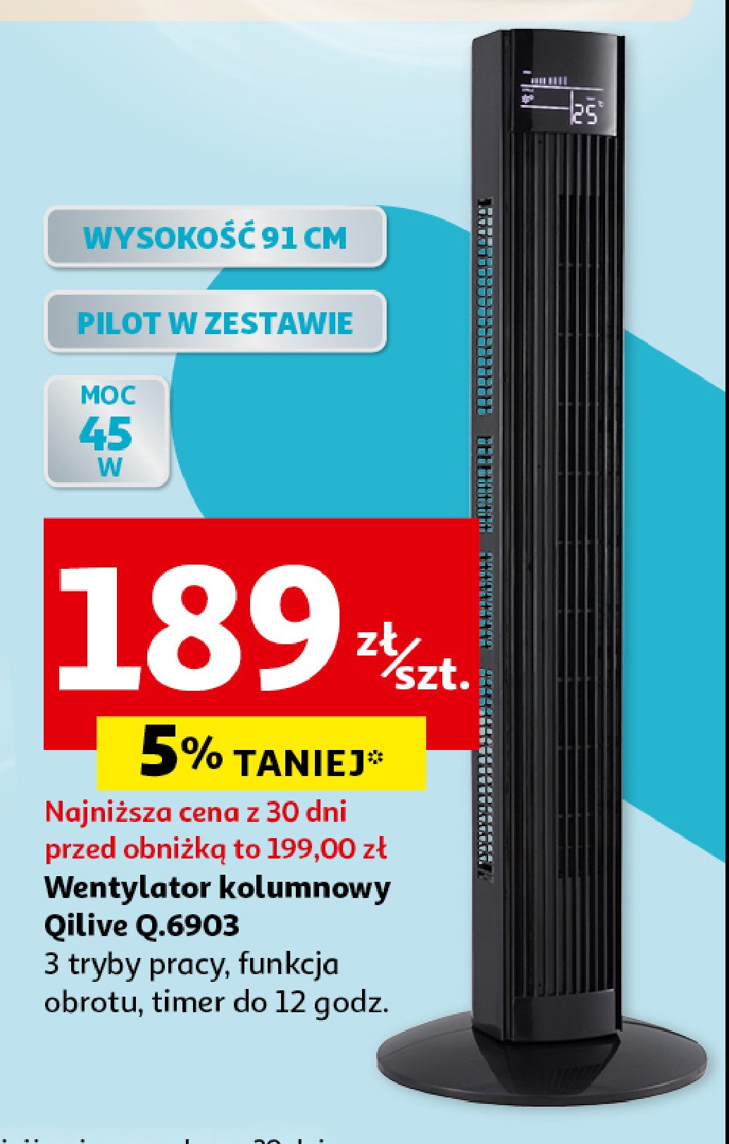 Wentylator kolumnowy q.6903 Qilive promocja