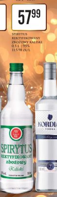 Spirytus rektyfikowany zbożowy Kaliski 0.5 l | 95% promocja w Dino