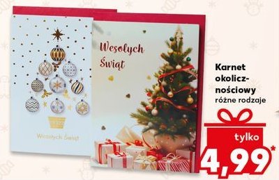 Karnet okolicznościowy promocja w Kaufland