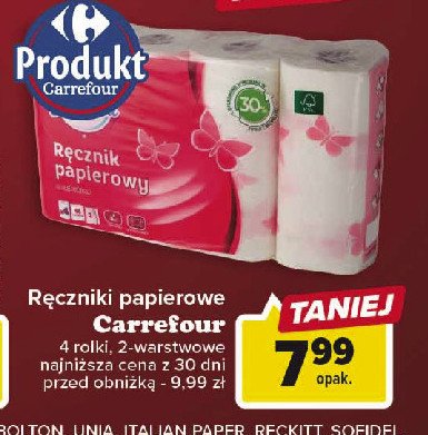 Ręcznik papierowy Carrefour promocja