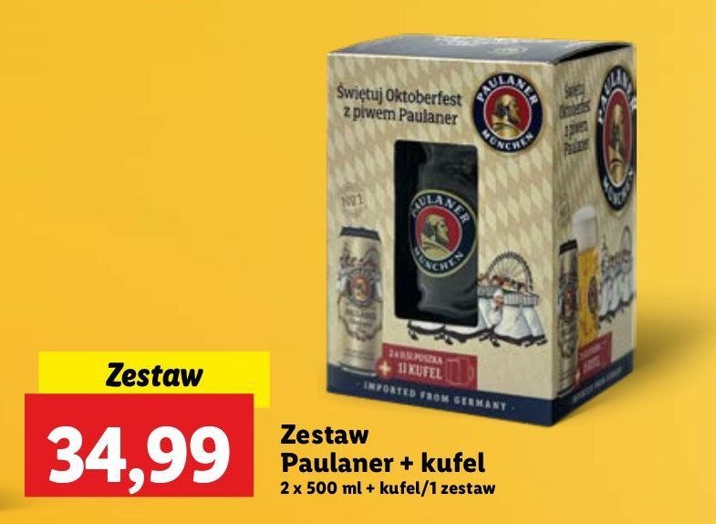 Zestaw piw + szklanka Paulaner promocja