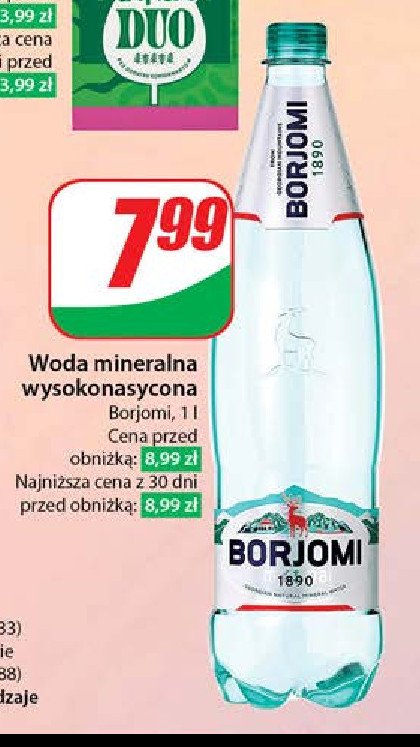 Woda gazowana Borjomi promocja w Dino