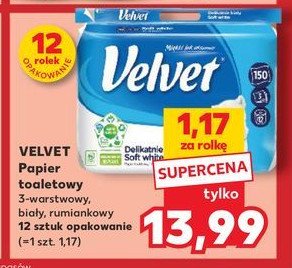 Papier toaletowy delikatnie biały Velvet promocja