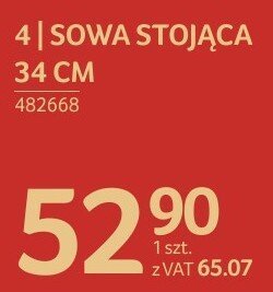 Sowa Stojąca 34 cm promocja w Selgros