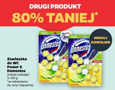 Zawieszka do WC Power 5, różne rodzaje DRUGA -80% Domestos promocja w Netto