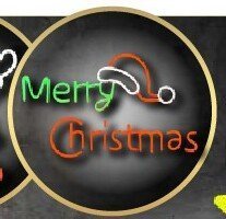 Neon LED Merry Christmas promocja w Castorama