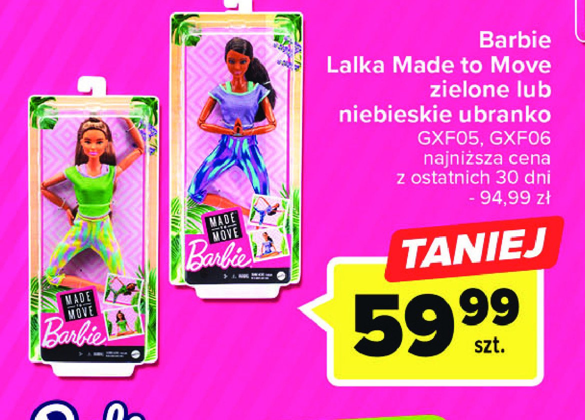 Lalka barbie made to move gxf05 Mattel promocja