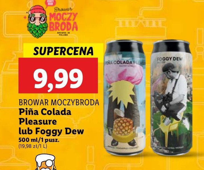 Piwo pina colada Moczybroda promocja w Lidl