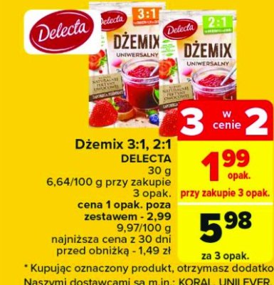 Dżemix uniwerslany 2:1 Delecta promocja