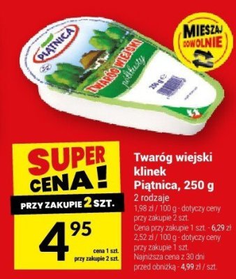 Twaróg wiejski kliniek Piątnica promocja w Twój Market