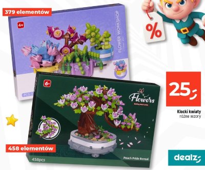 Klocki kwiaty różne wzory promocja w Dealz
