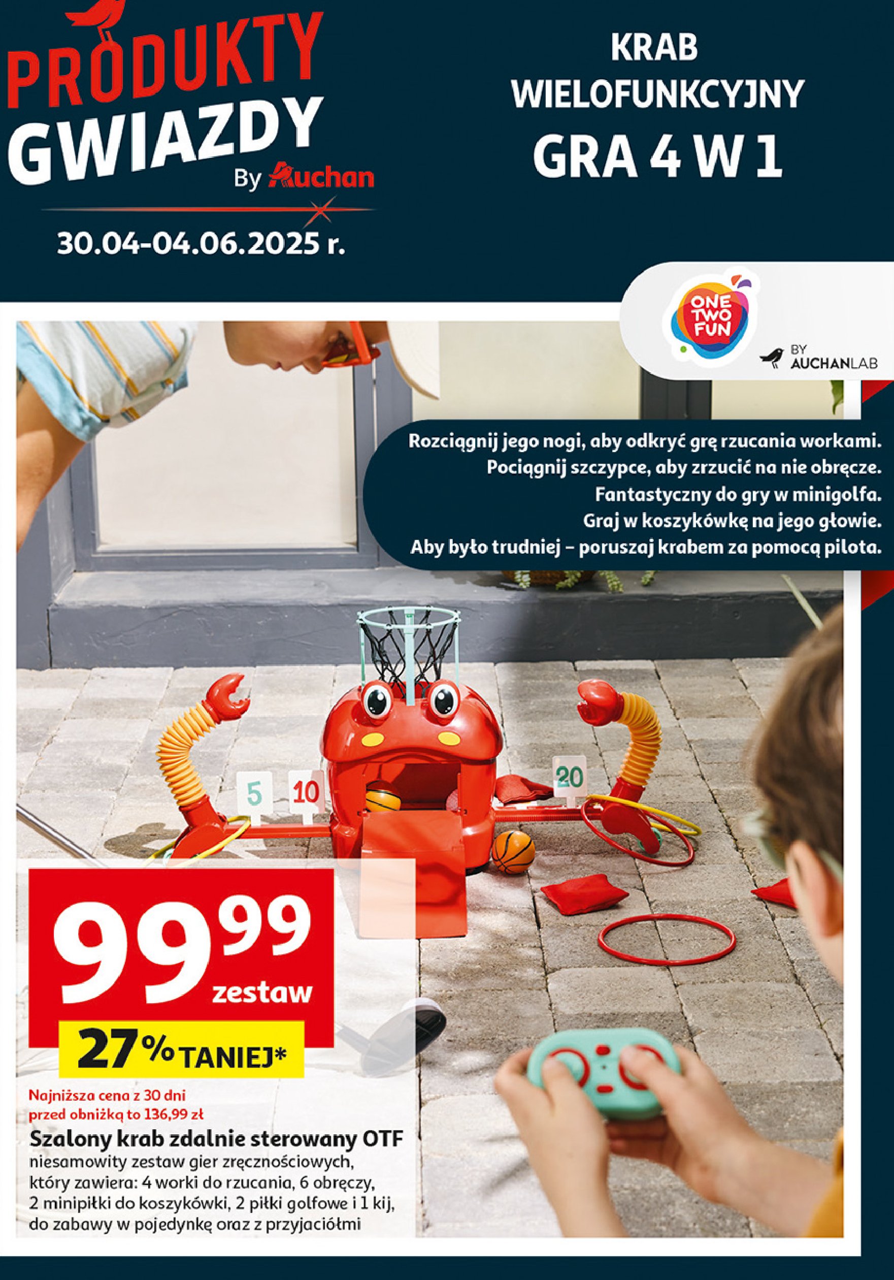 Szalony krab One two fun promocja