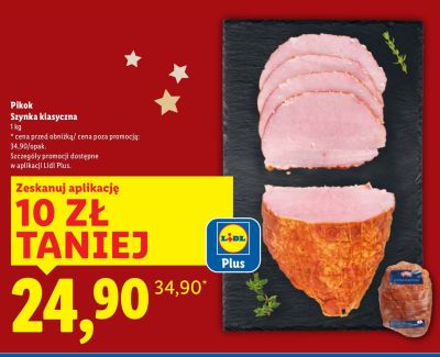 Szynka klasyczna Pikok promocja w Lidl