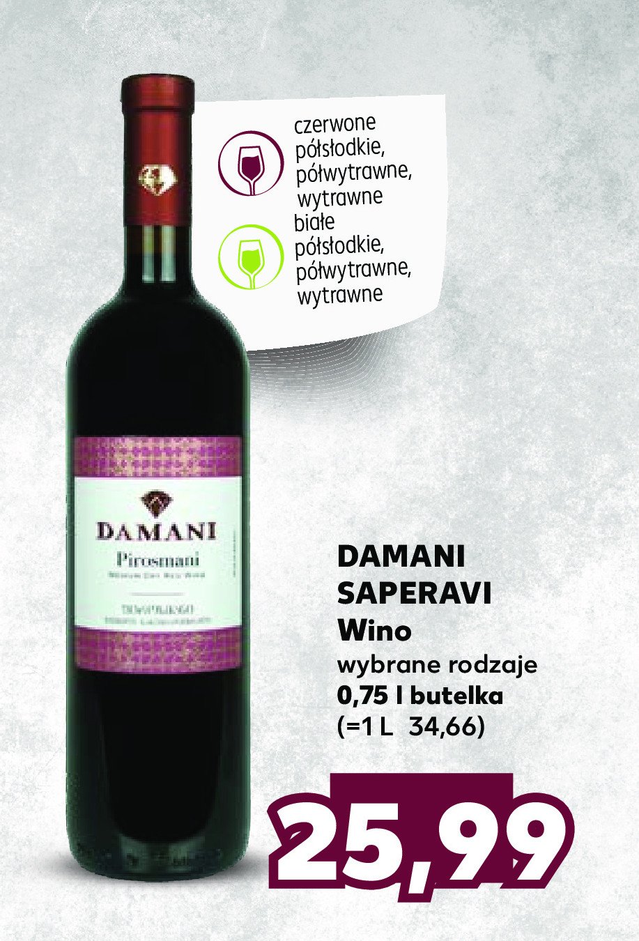 Wino DAMANI SEMI SWEET promocja