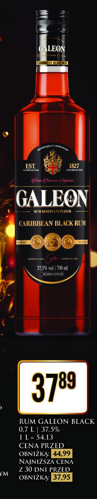 Rum Galeon black promocja