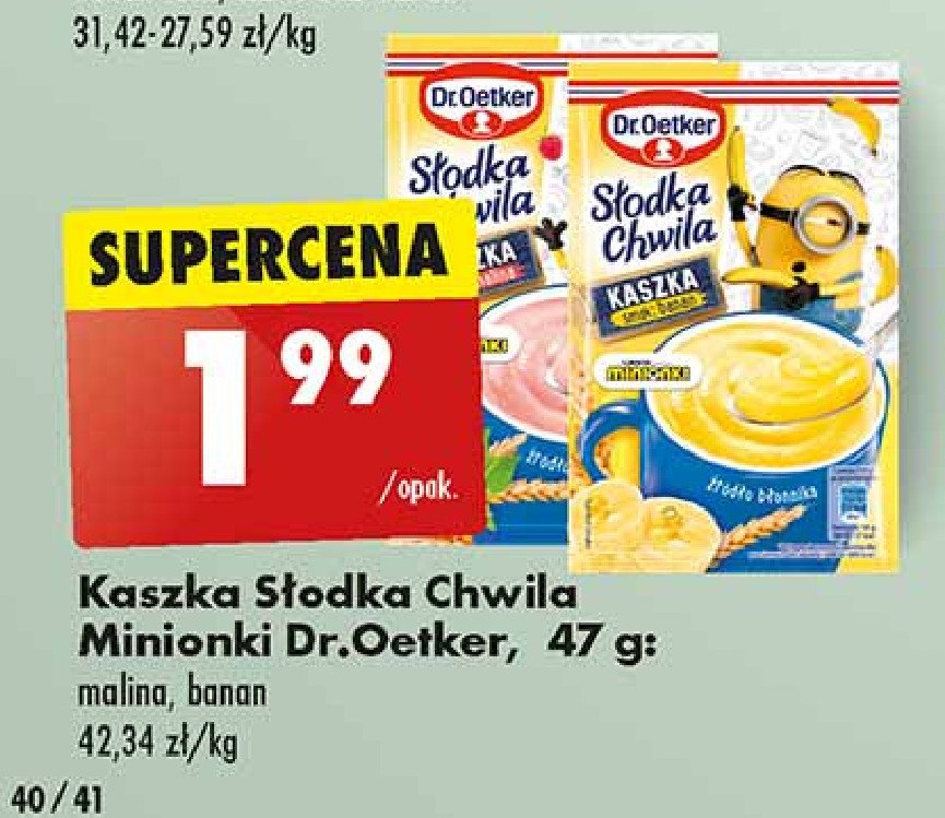 Kaszka manna bananowa Dr. oetker słodka chwila promocja