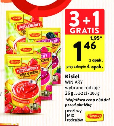Kisiel z cukrem trzcinowym malinowy Winiary kisiel w kubku promocja